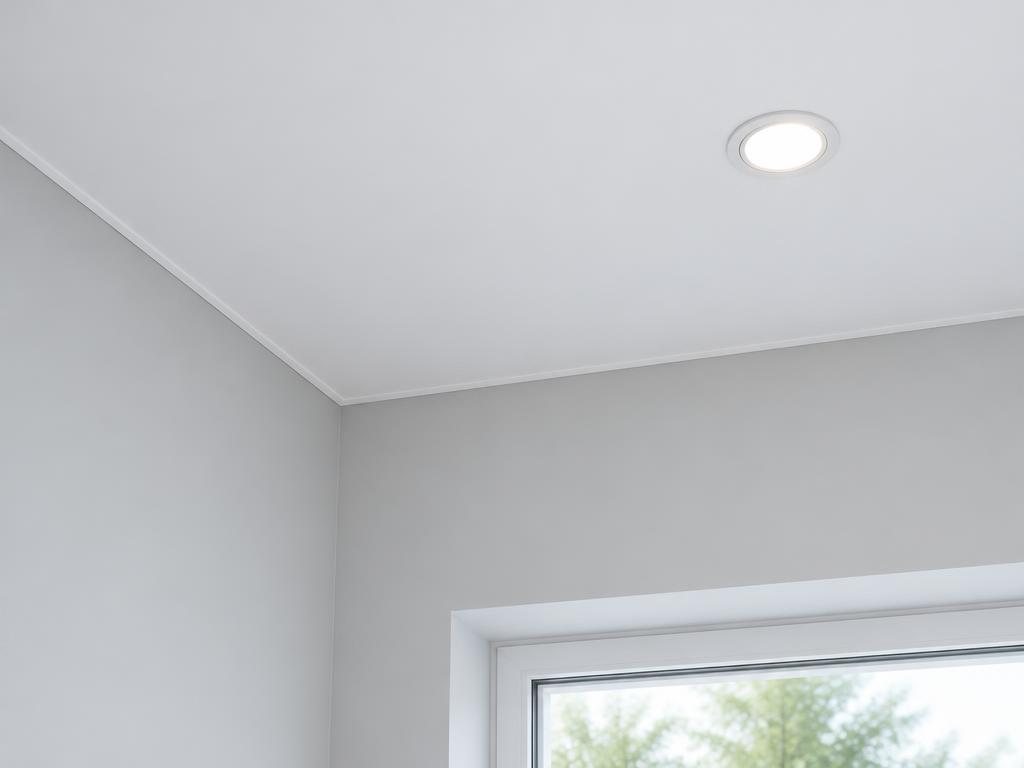 Matt finish and recessed spotlight detail