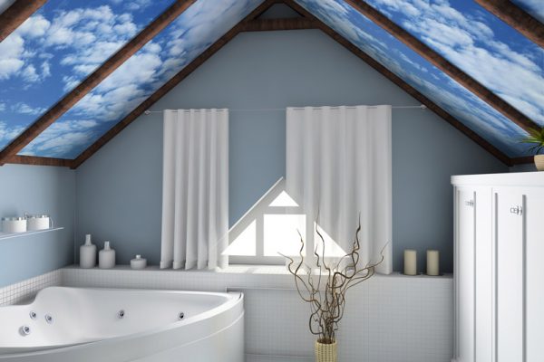 Modern home interior. 3D render. Bathroom. Exclusive design.